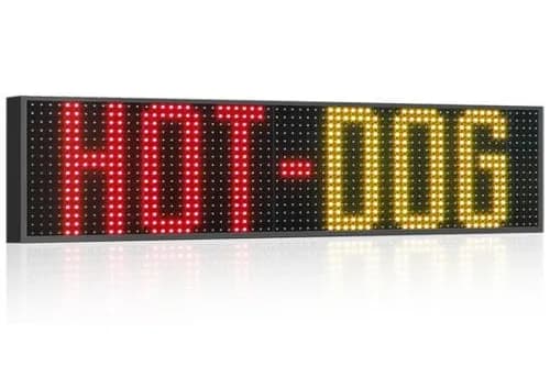 Display a LED Technofusion a colori con scritta HOT-DOG